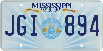 MS license plate JGI894
