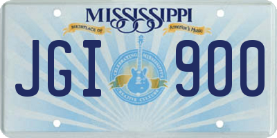 MS license plate JGI900