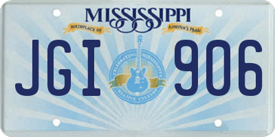 MS license plate JGI906