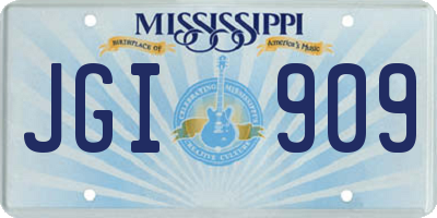 MS license plate JGI909