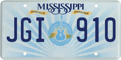 MS license plate JGI910