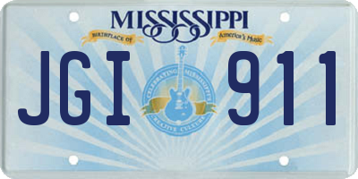 MS license plate JGI911
