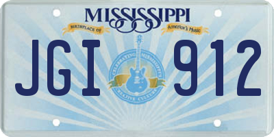MS license plate JGI912
