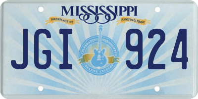 MS license plate JGI924