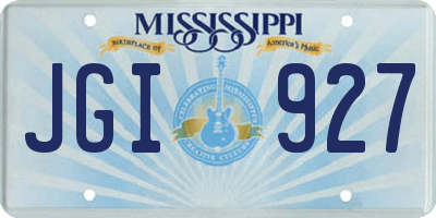 MS license plate JGI927