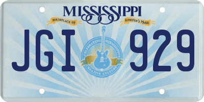 MS license plate JGI929