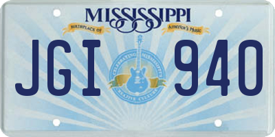 MS license plate JGI940