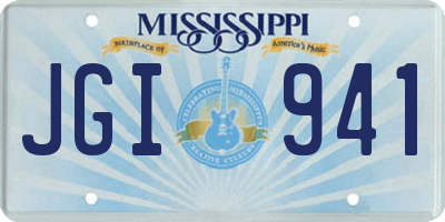 MS license plate JGI941