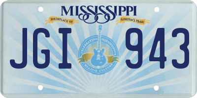 MS license plate JGI943