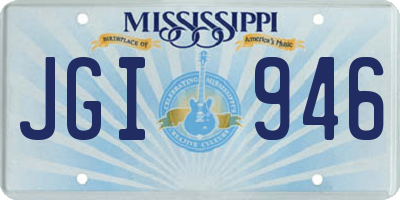MS license plate JGI946