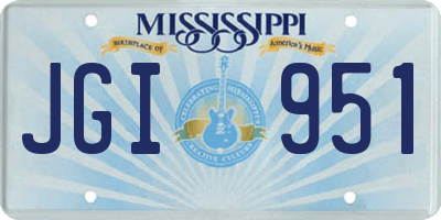 MS license plate JGI951