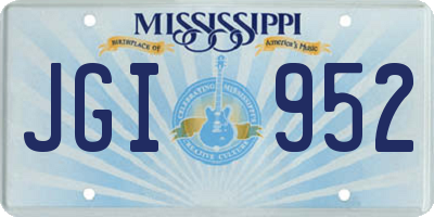 MS license plate JGI952
