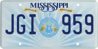 MS license plate JGI959