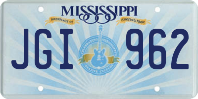 MS license plate JGI962