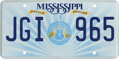MS license plate JGI965