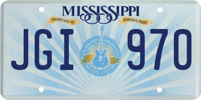 MS license plate JGI970