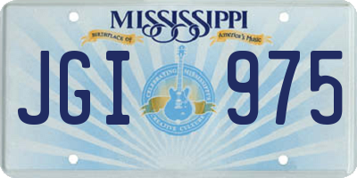 MS license plate JGI975