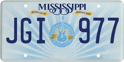 MS license plate JGI977