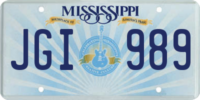 MS license plate JGI989