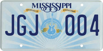 MS license plate JGJ004