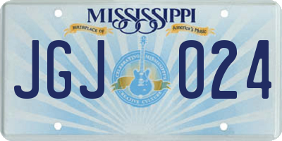 MS license plate JGJ024