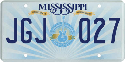 MS license plate JGJ027
