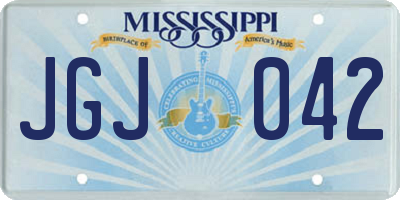 MS license plate JGJ042