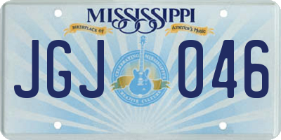 MS license plate JGJ046