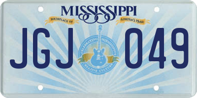 MS license plate JGJ049