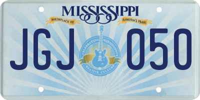 MS license plate JGJ050