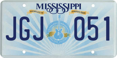 MS license plate JGJ051