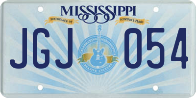 MS license plate JGJ054