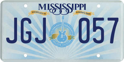 MS license plate JGJ057