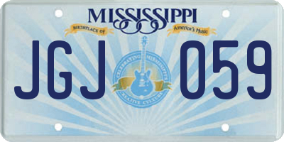 MS license plate JGJ059