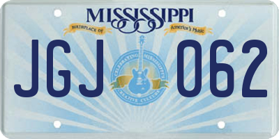MS license plate JGJ062