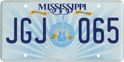 MS license plate JGJ065