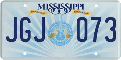 MS license plate JGJ073