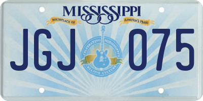 MS license plate JGJ075