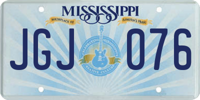 MS license plate JGJ076