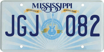 MS license plate JGJ082