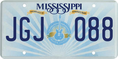 MS license plate JGJ088