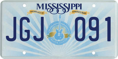 MS license plate JGJ091
