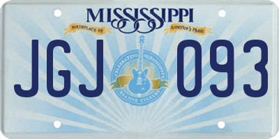 MS license plate JGJ093