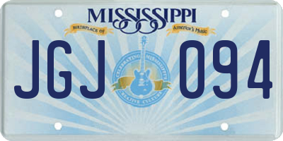 MS license plate JGJ094
