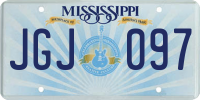 MS license plate JGJ097