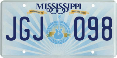 MS license plate JGJ098