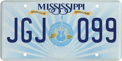 MS license plate JGJ099