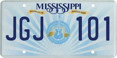 MS license plate JGJ101