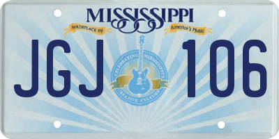 MS license plate JGJ106