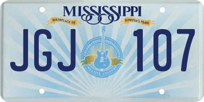 MS license plate JGJ107